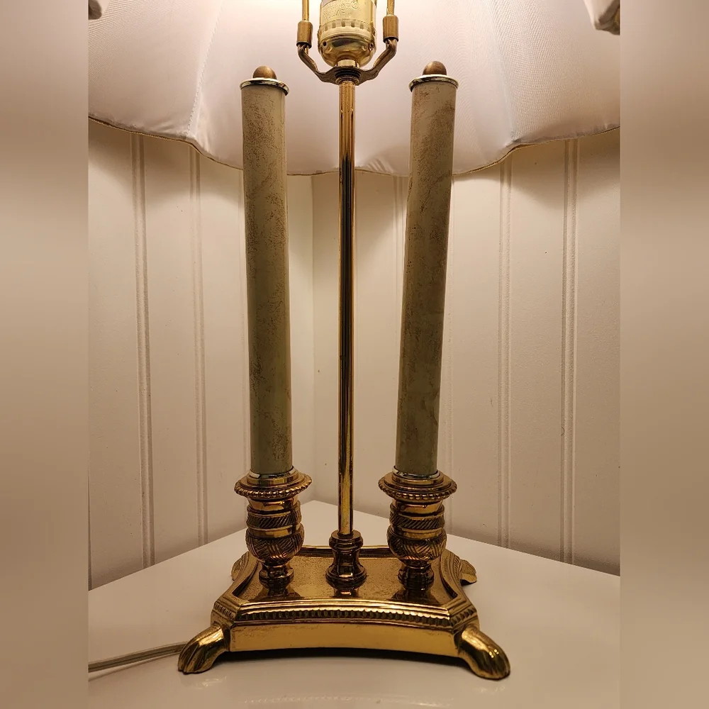 Elegant Gold and Cream Table Lamp